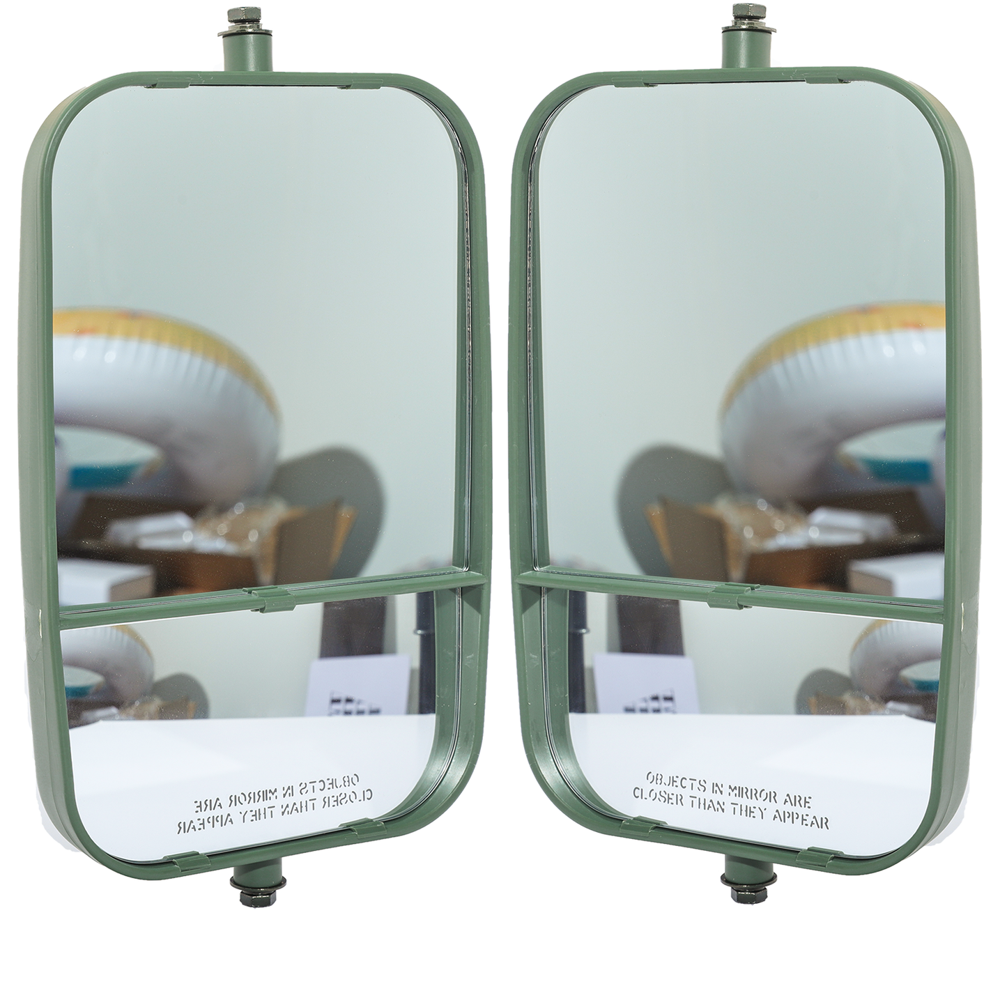 Mirror Head SET LH RH green for humvee hmmwv hummer M998 2540-01-314-1189 12342129