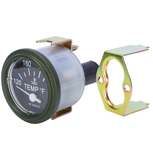 New 24 Volt Late Engine Temp Gauge - 240 Degree - Packard Connectors for Willys Jeep,Hmmwv,M35,M809