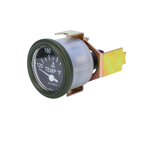 New 24 Volt Late Engine Temp Gauge - 240 Degree - Packard Connectors for Willys Jeep,Hmmwv,M35,M809