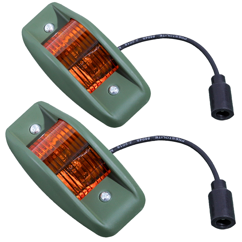 NEW LED Side Marker Light Red(2) and Amber(2)for Willys Jeep,Humvee,M35,M809m998