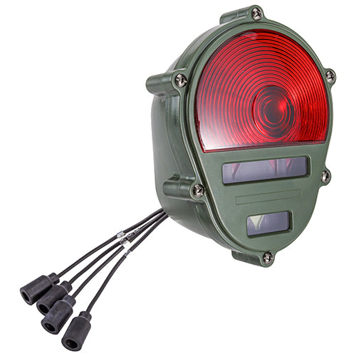 Tail-Light w/Green Plastic Housing&Red Lens; for Willys Jeep,Hmmwv,M35,M809 11614157 MS52125-2 6220008801625