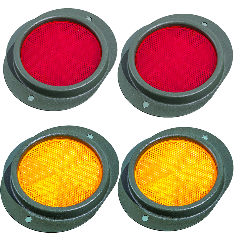 Yellow Reflector and red Reflector for 4 Steck for Humvee HUMMER,Willys Jeep,M35,M809