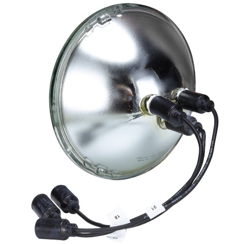 Headlight, 28 Volt 80/60 Watt, Sealed Beam w/ Rubber Shell Connectors, for Willys Jeep,Hmmwv,M35,M809 8741491 / MS18008-4863
