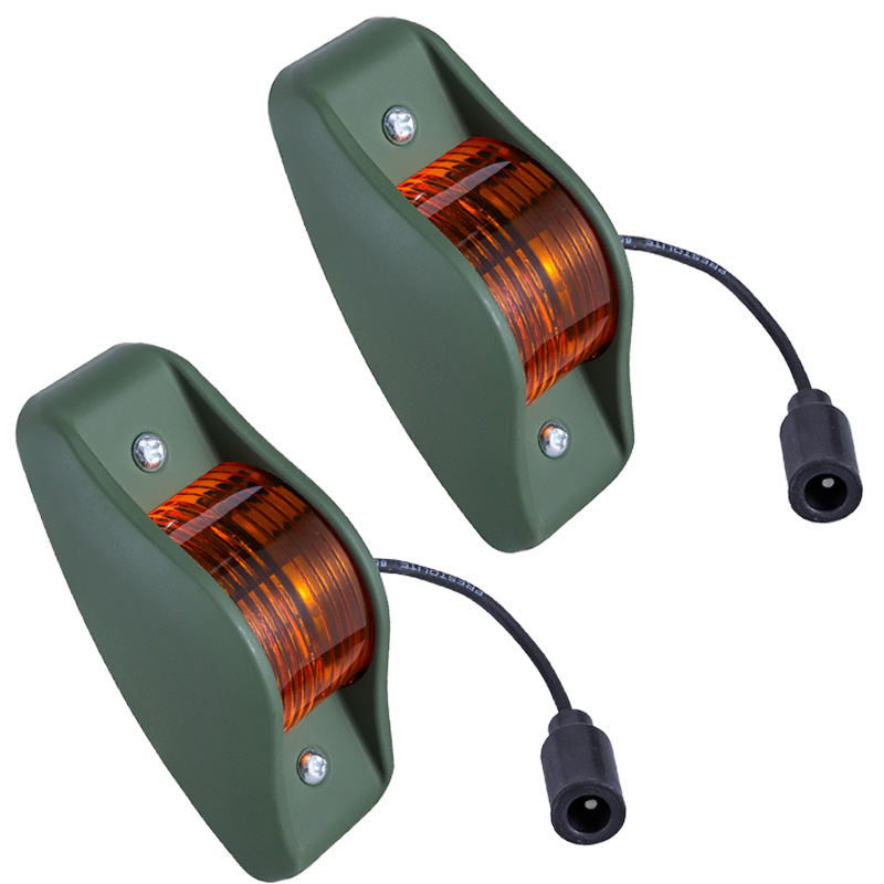 NEW LED Side Marker Light Red(2) and Amber(2)for Willys Jeep,Humvee,M35,M809m998