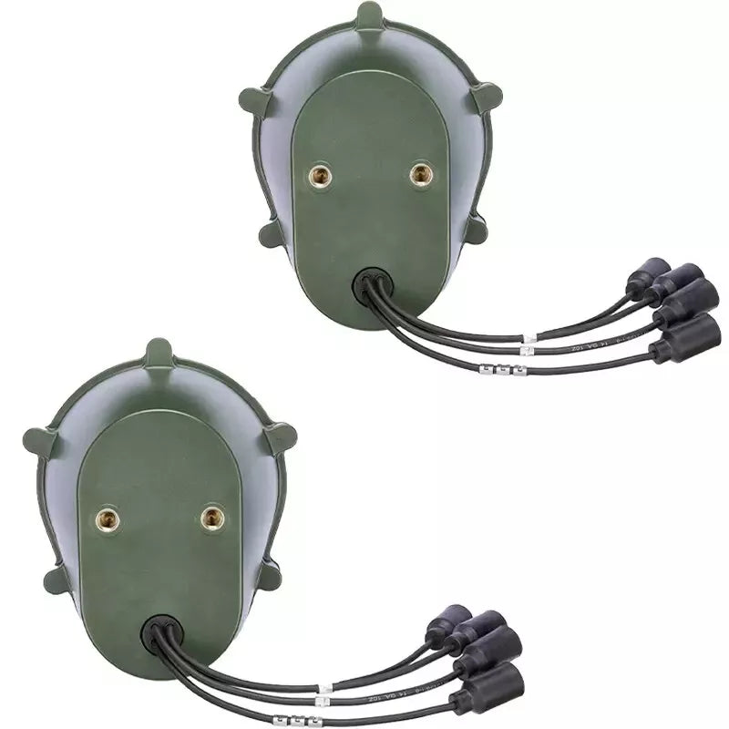 2X Tail-Light w/Green Plastic Housing&Red Lens for Willys Jeep,Humvee,M35,M809