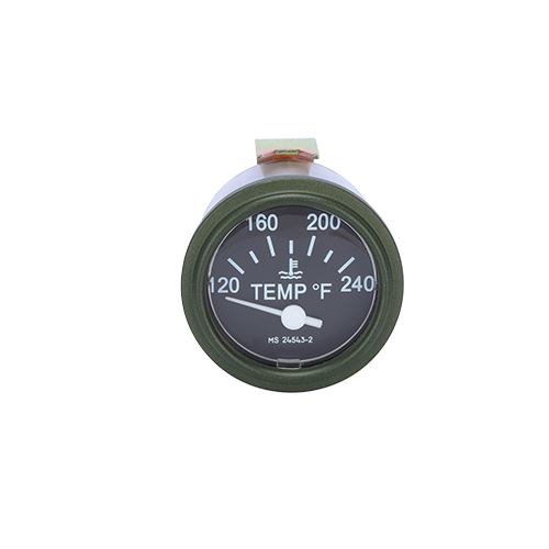 New 24 Volt Late Engine Temp Gauge - 240 Degree - Packard Connectors for Willys Jeep,Hmmwv,M35,M809