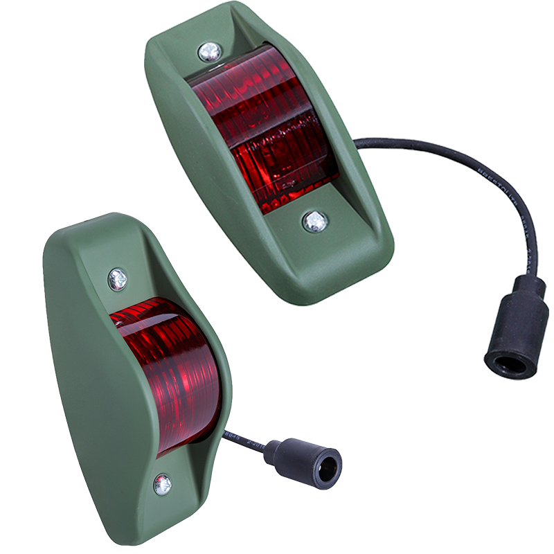 2X LED Side Marker Light RED 24V for Willys Jeep,Humvee,M35,M809 M998