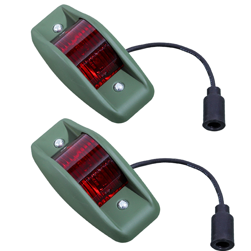 NEW LED Side Marker Light Red(2) and Amber(2)for Willys Jeep,Humvee,M35,M809m998