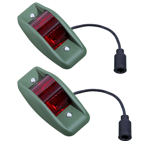 2X LED Side Marker Light RED 24V for Willys Jeep,Humvee,M35,M809 M998