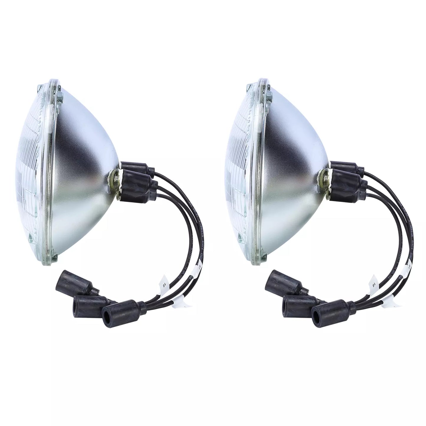 2x Headlight, 28 Volt 80/60 Watt, Sealed Beam for Willys Jeep,Humvee,M35,M809