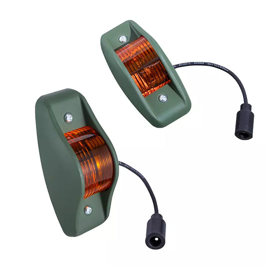 2X LED Side Marker Light Amber 24V for Willys Jeep,Humvee,M35,M809 M998