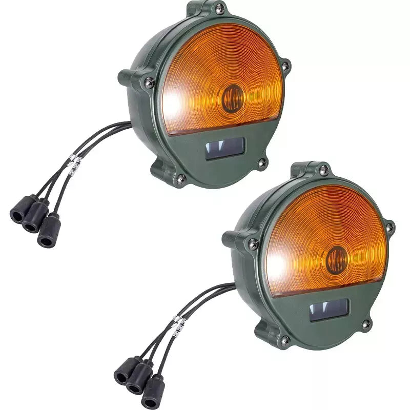 2XFront Composite Light Amber for Ford Mutt M151A1 Willys Jeep,Humvee,M35,M809