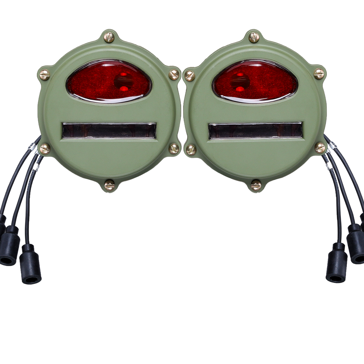 2x Tail Light,cat-eye Red Lens, Early Style for M38, M38A1, M37, M151 M151A2,MB