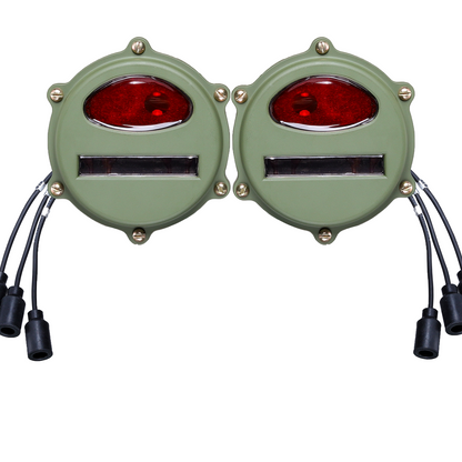 2x Tail Light,cat-eye Red Lens, Early Style for M38, M38A1, M37, M151 M151A2,MB