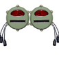 2x Tail Light,cat-eye Red Lens, Early Style for M38, M38A1, M37, M151 M151A2,MB