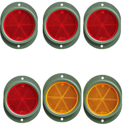 Humvee Reflectors 6 Humvee Reflectors 6 pcs Kit M35 M1123 M998 H1 M1083 M1151 M1152 M1165 M1167Kit M35 M1123 M998 H1 M1083 M1151 M1152 M1165 M1167