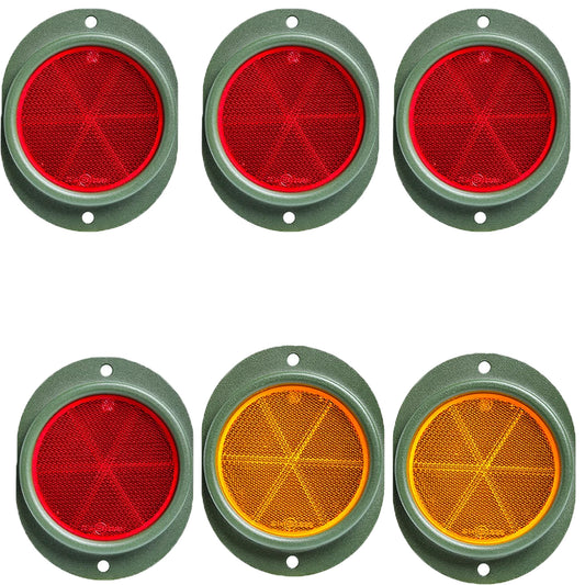 Humvee Reflectors 6 Humvee Reflectors 6 pcs Kit M35 M1123 M998 H1 M1083 M1151 M1152 M1165 M1167Kit M35 M1123 M998 H1 M1083 M1151 M1152 M1165 M1167