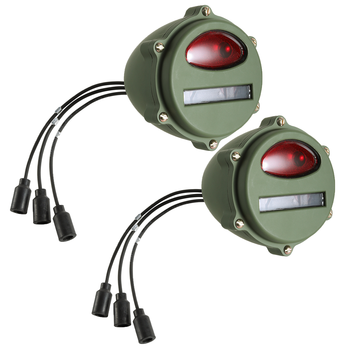 2x Tail Light,cat-eye Red Lens, Early Style for M38, M38A1, M37, M151 M151A2,MB