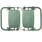 Hummer m998 Rear view mirror set (new green) with pair of brackets.